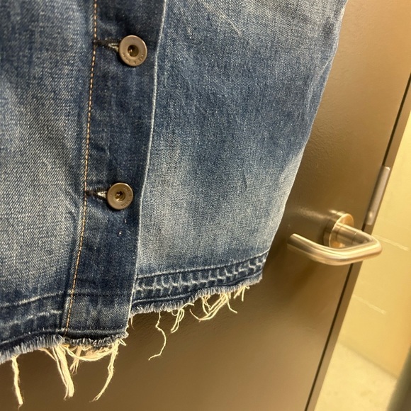 rag & bone size 28 front “open buttons” Blue Denim Skirt EUC - Picture 4 of 14